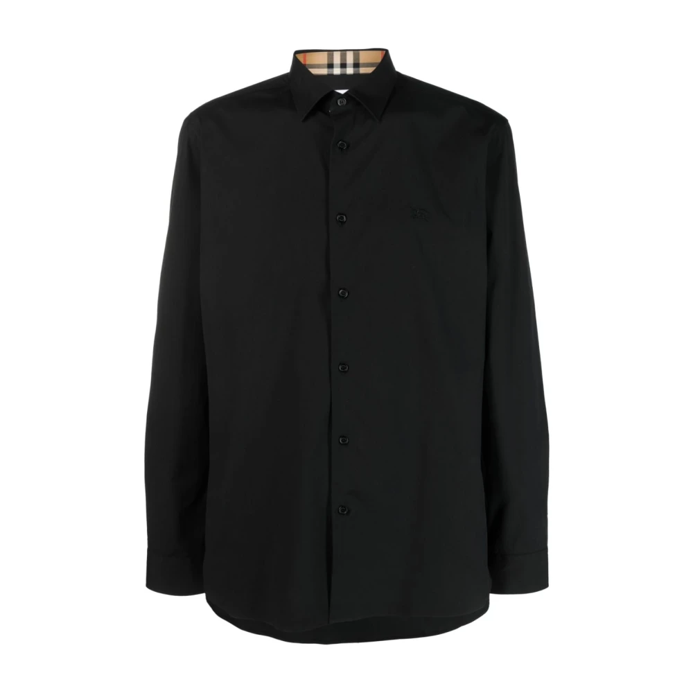 Mens burberry shirt black sale