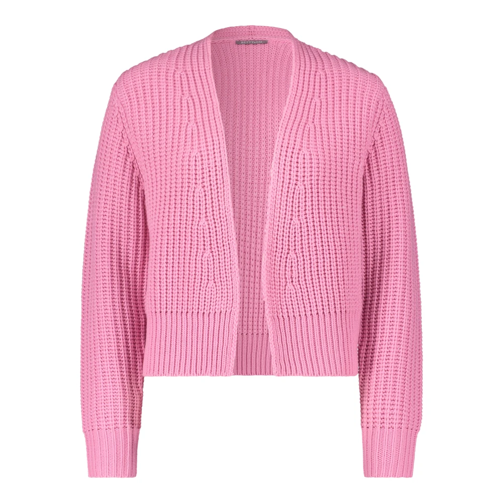 Betty & Co Chunky Gebreid Vest Pink Dames