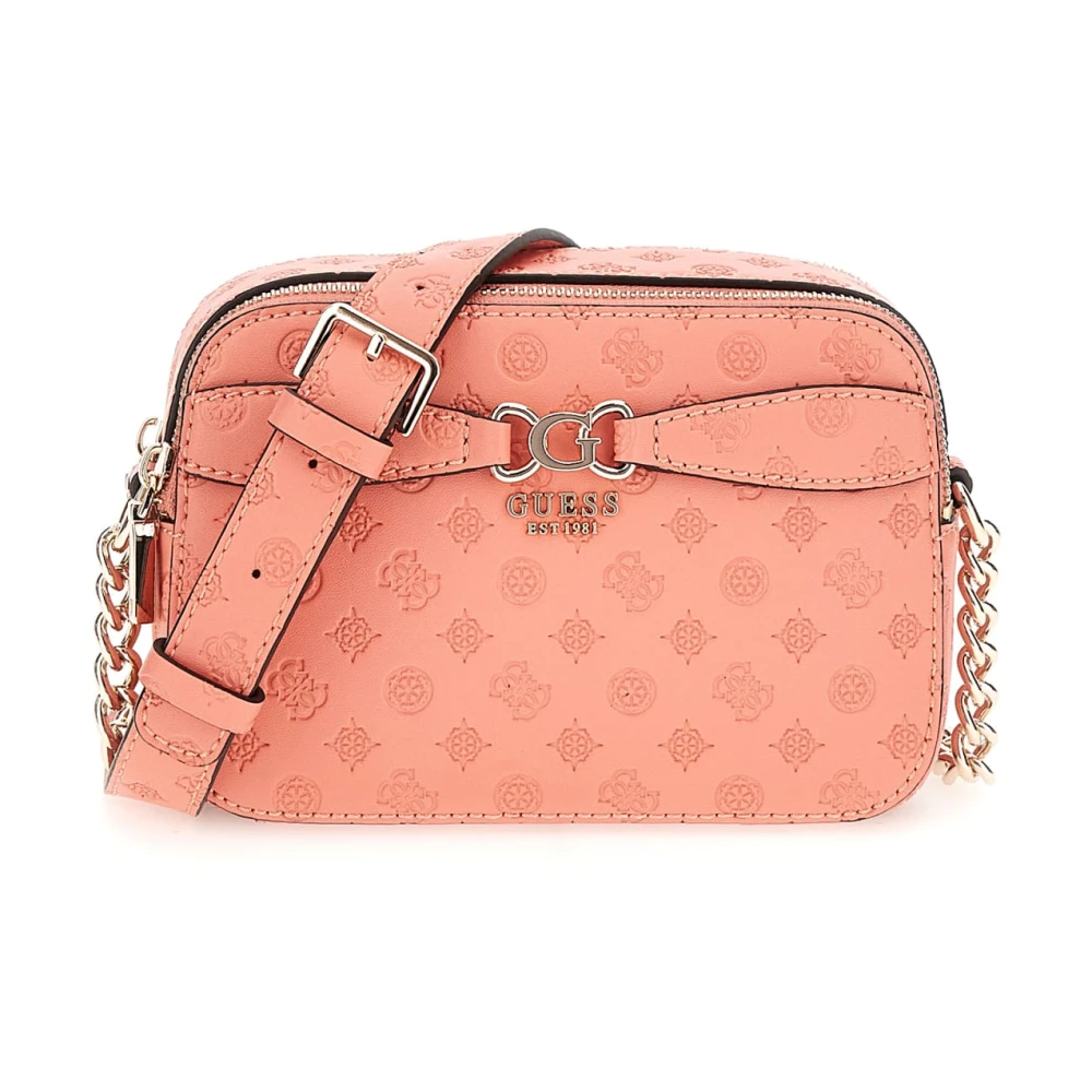 Guess Konvertibel Korall Crossbody Väska Pink, Dam