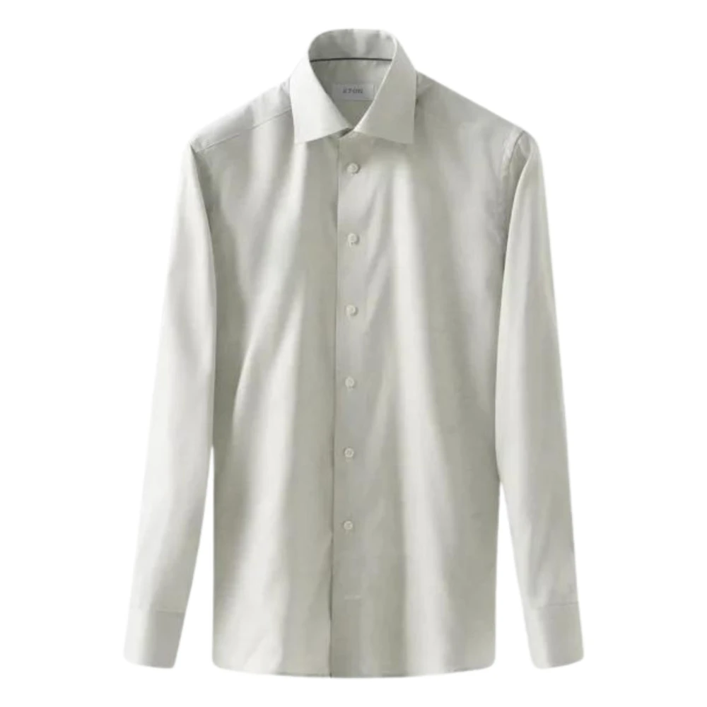 Eton Beige Casual Shirts, Male, 4XL, Twill Long Sleeve Shirt