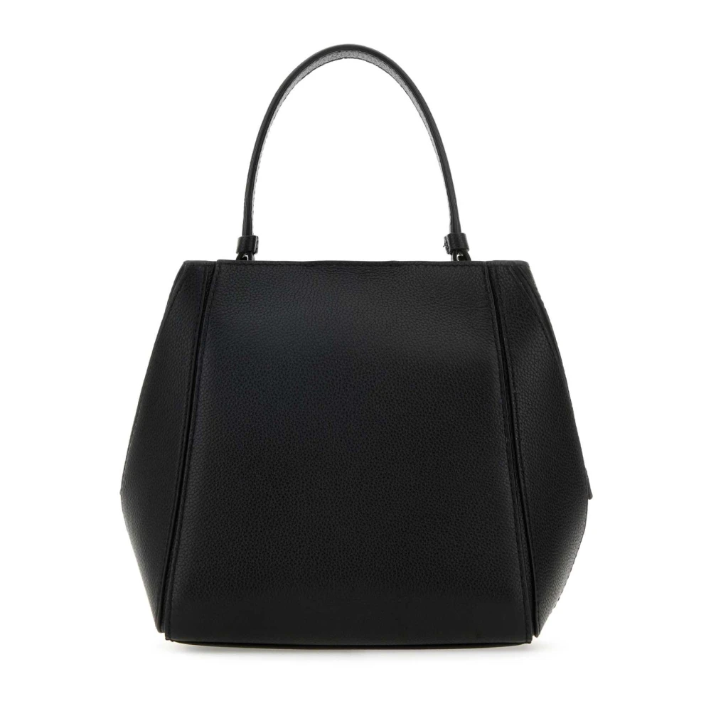 TORY BURCH Stijlvolle Zwarte Leren Handtas Black Dames