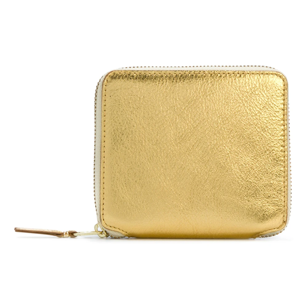 Comme des Garçons Metalen portemonnee met goud en zilver Yellow Dames