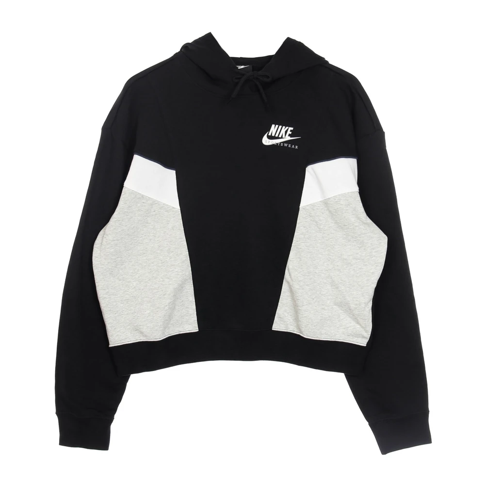 Nike Sportswear Heritage Hoodie Zwart Grijs Black Dames