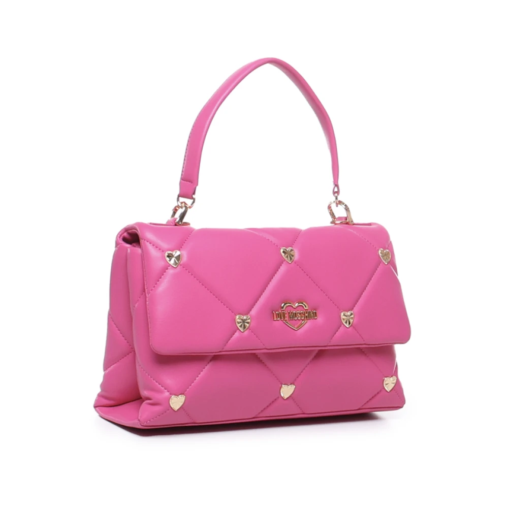 Love Moschino Quilted Hartpatroon Roze Tas Pink Dames