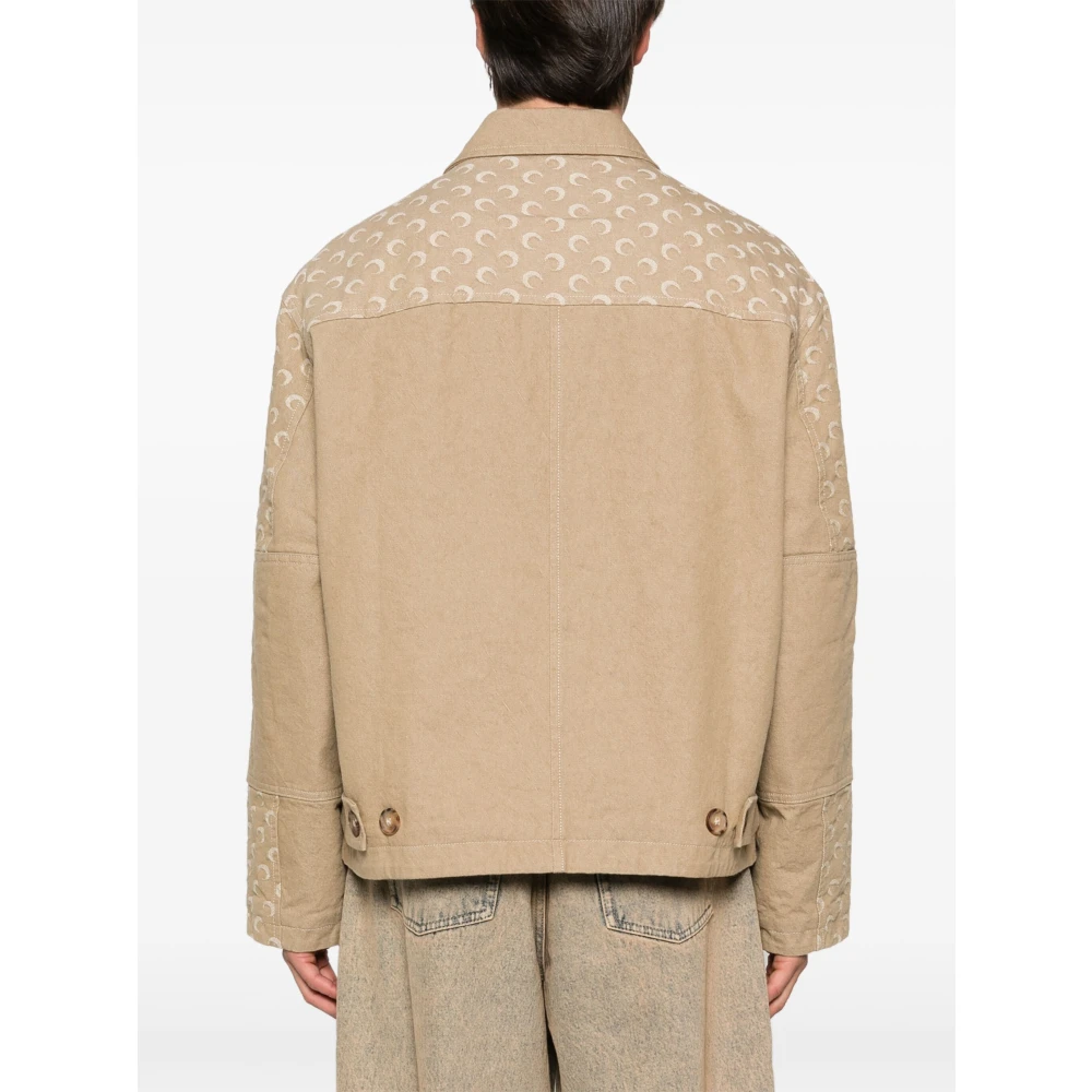 Marine Serre Moon Jacquard Werkjas Brown Heren
