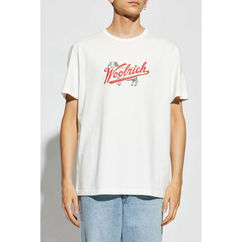 Woolrich T-shirt met print White Heren
