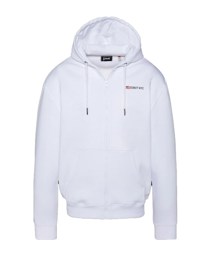 sweat-a-capuche-zippe-blanc-coupe-reguliere