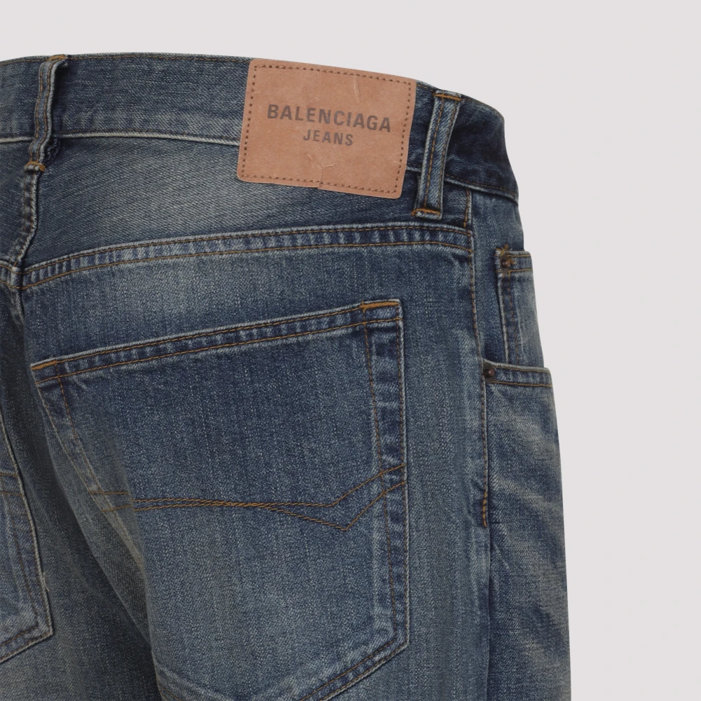 Balenciaga Whisker Straight Fit Broek Blue Dames