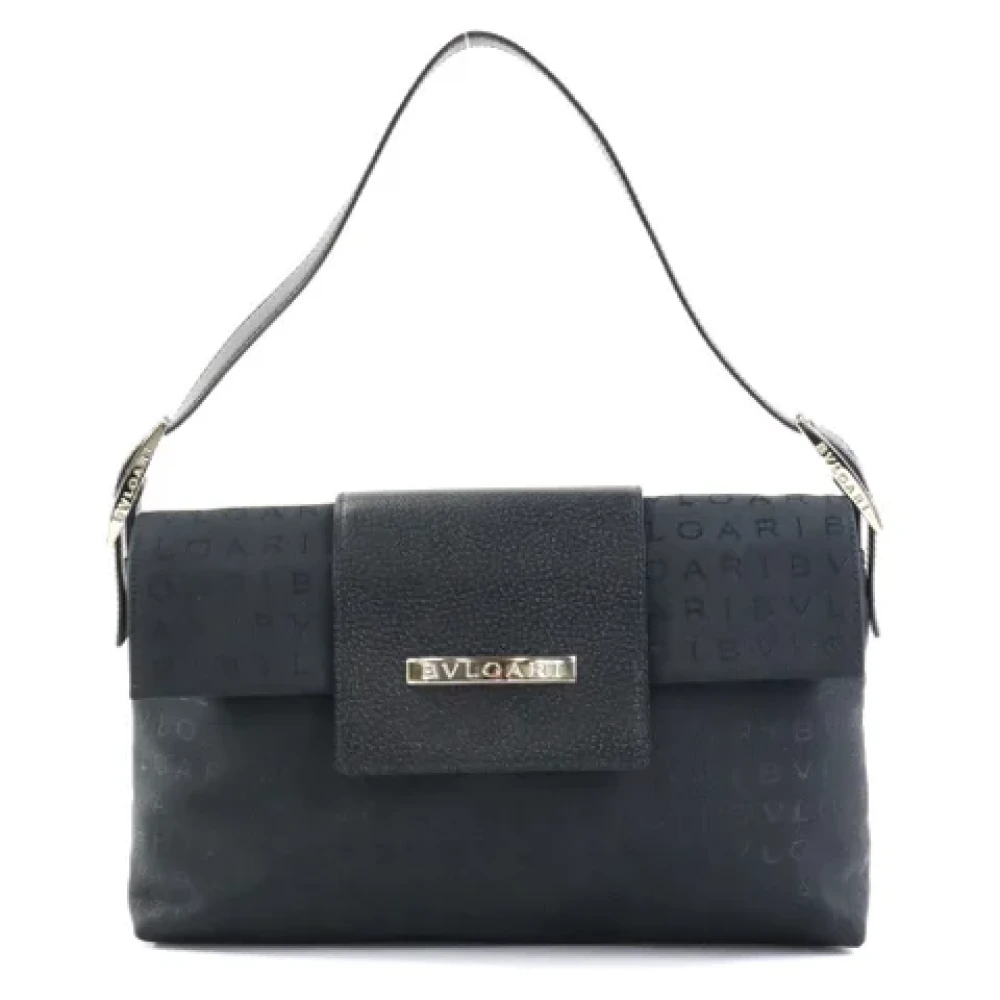 Bvlgari Vintage Pre-owned Fabric shoulder-bags Black Dames