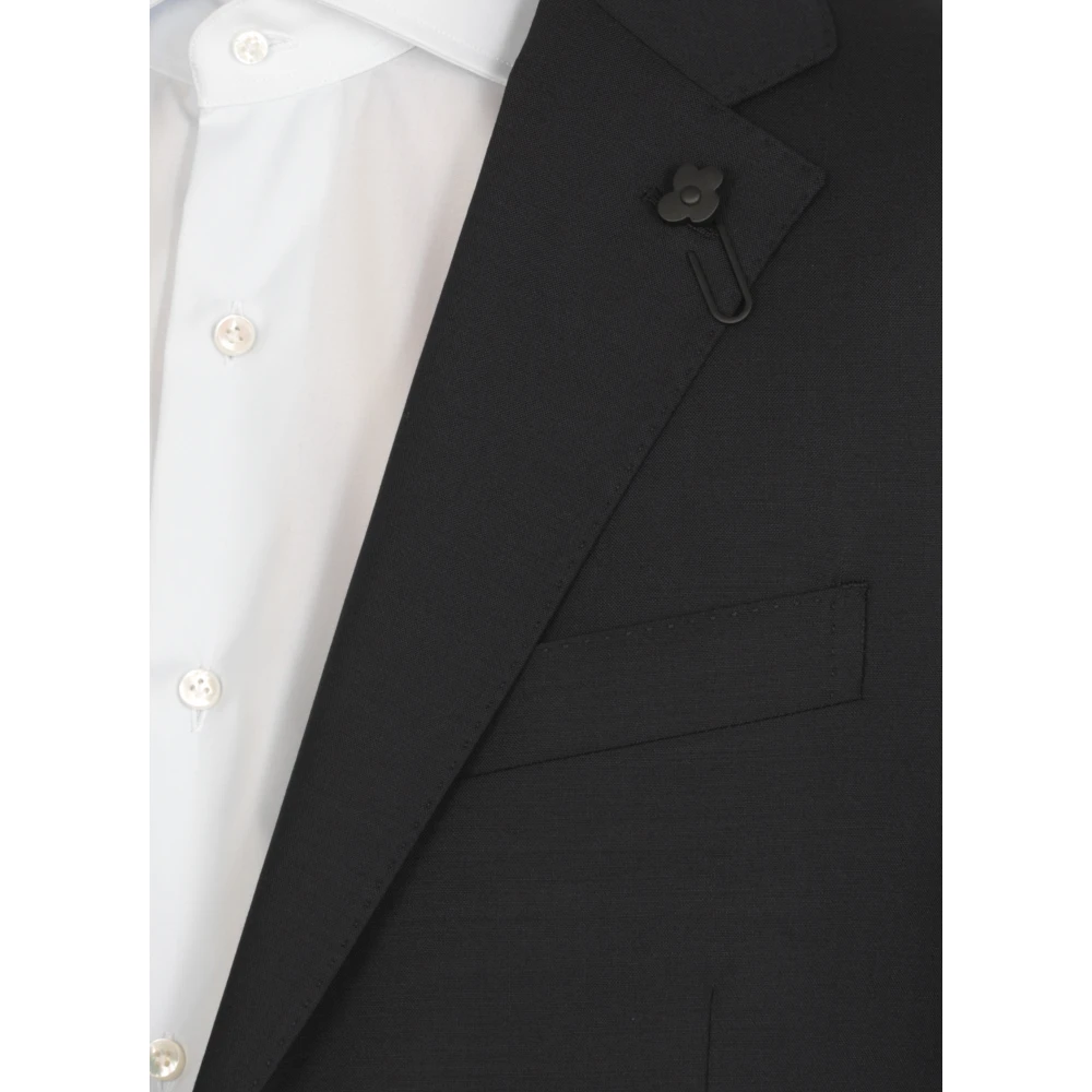 Lardini Blauw wollen pak met pieklapel Blue Heren