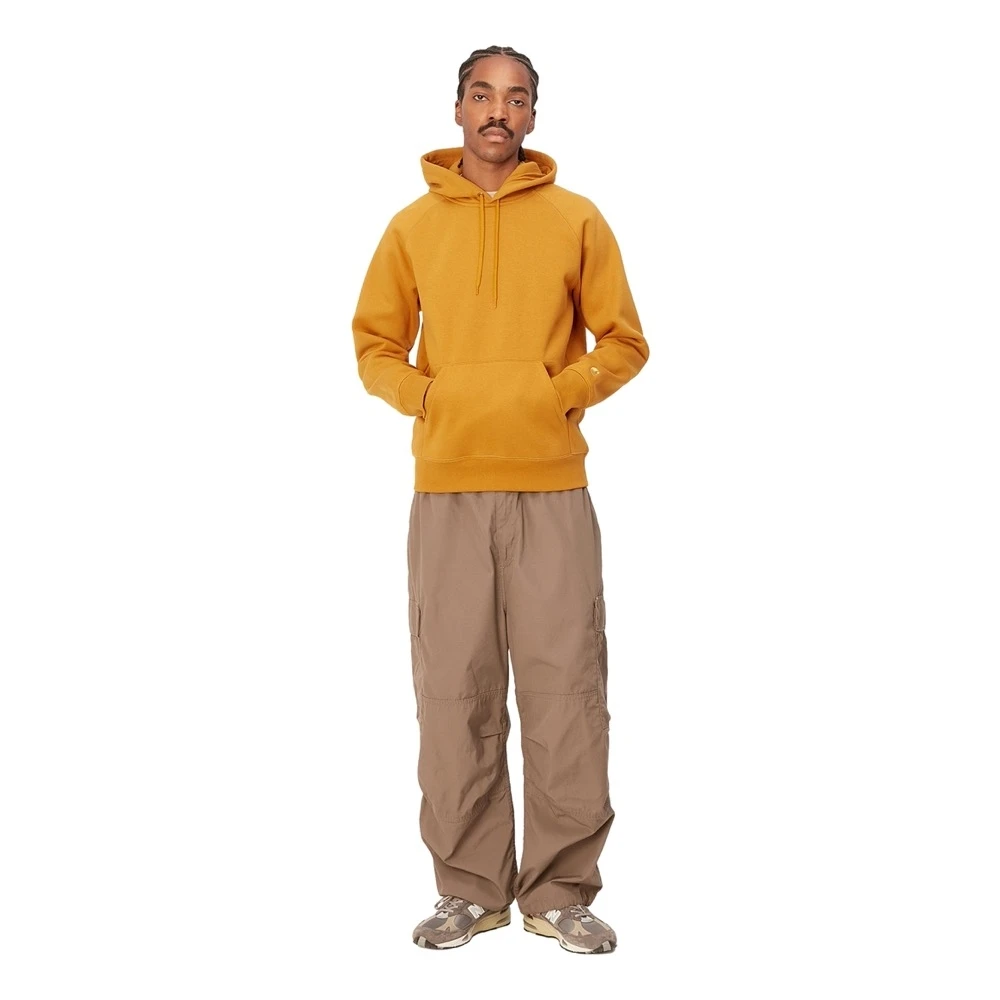 Carhartt WIP Hooded Chase Sweatshirt Yellow Heren