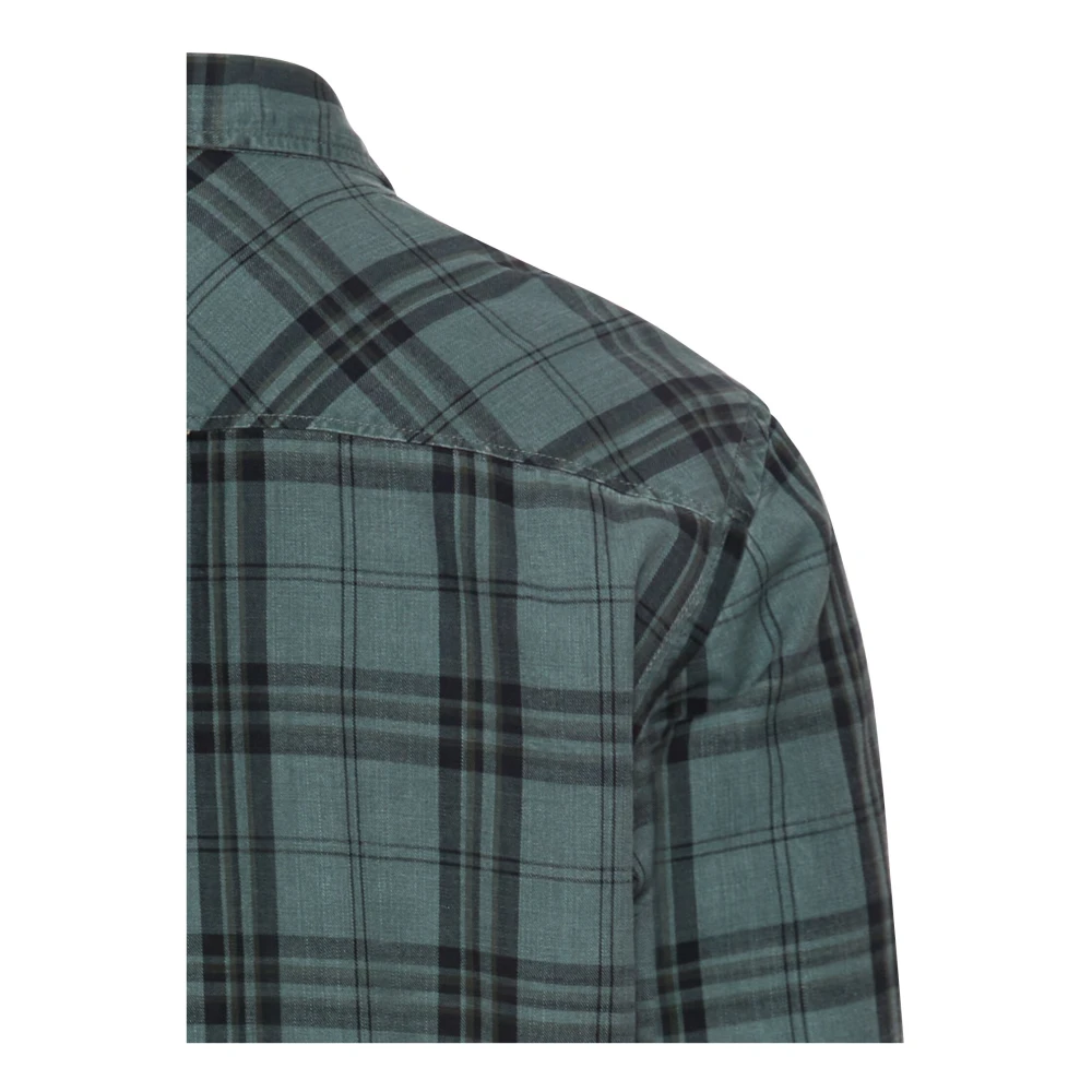 camel active Katoenen Geruite Overhemd Blue Heren