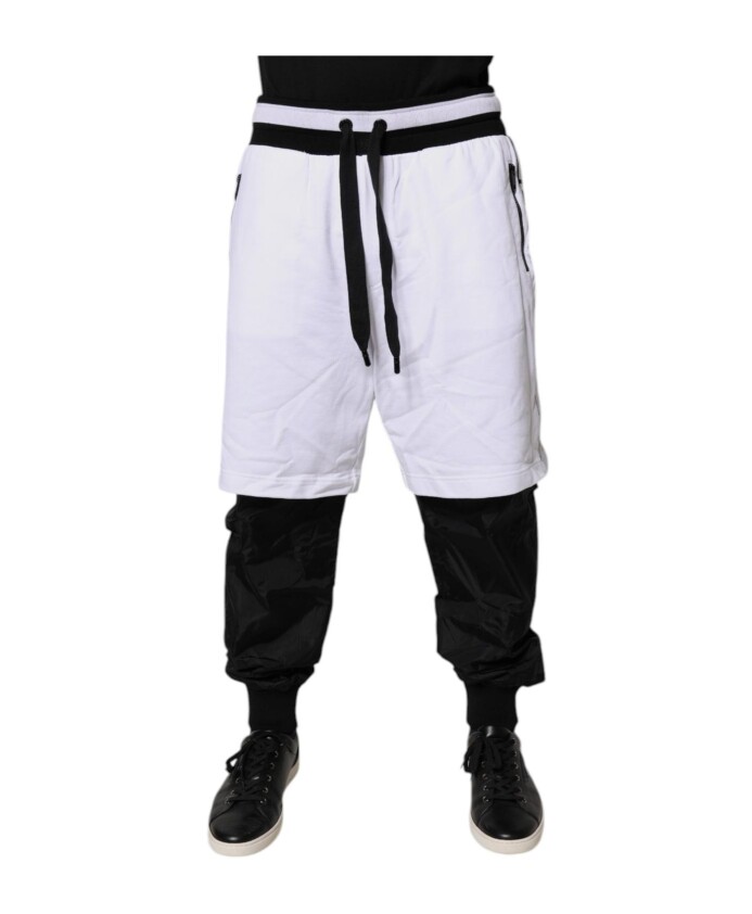 jogger-en-coton-noir-and-blanc