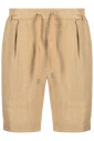 beige-casual-flat-front-shorts