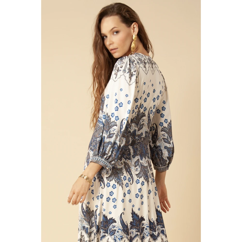 Hale Bob Fawn Zomerjurk Blue Dames