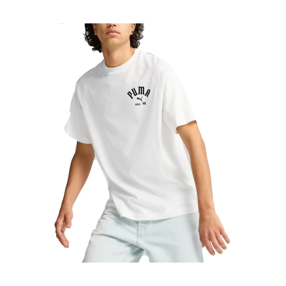 Puma Grafisch Relaxte Shirt White Dames