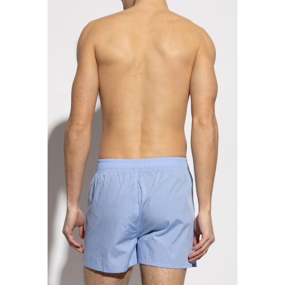 Ami Paris Boxers met logo Blue Heren