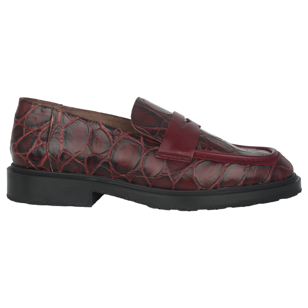 Wonders Kvinno Röd Skor Dam, 38 Eu, Mocka, A Damloafers Mockasiner