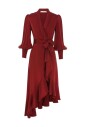 robe-midi-croisee-en-soie-grenat