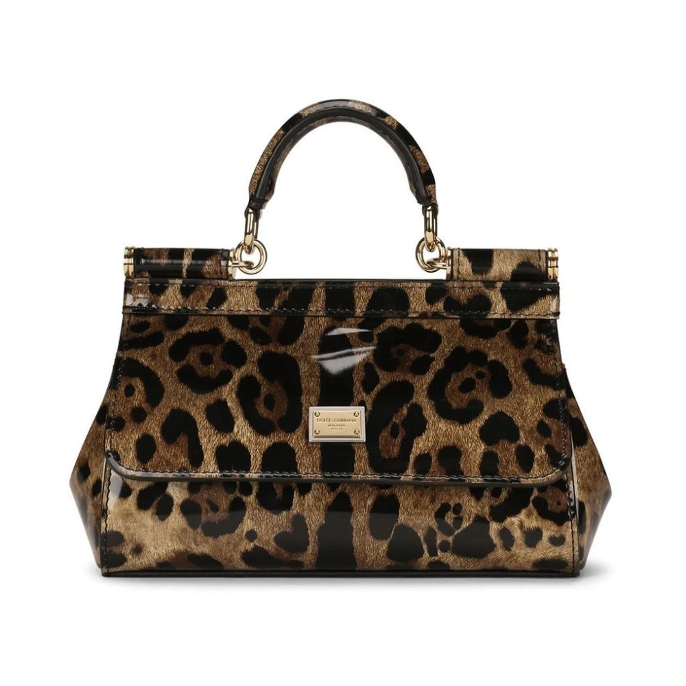 Dolce & Gabbana Sicily Leopard-Print Tas Multicolor Dames