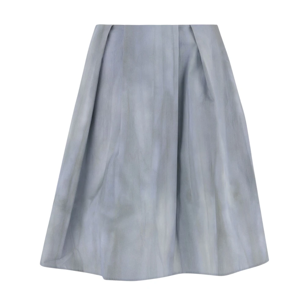 Vince Women's Blue Short Skirts, S, Cotton Skirt