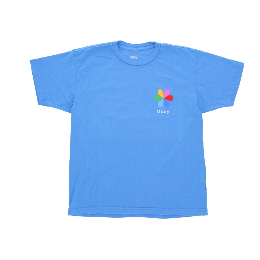 Obey Tranquil Blue Heren T-shirt Korte Mouw Blue Heren