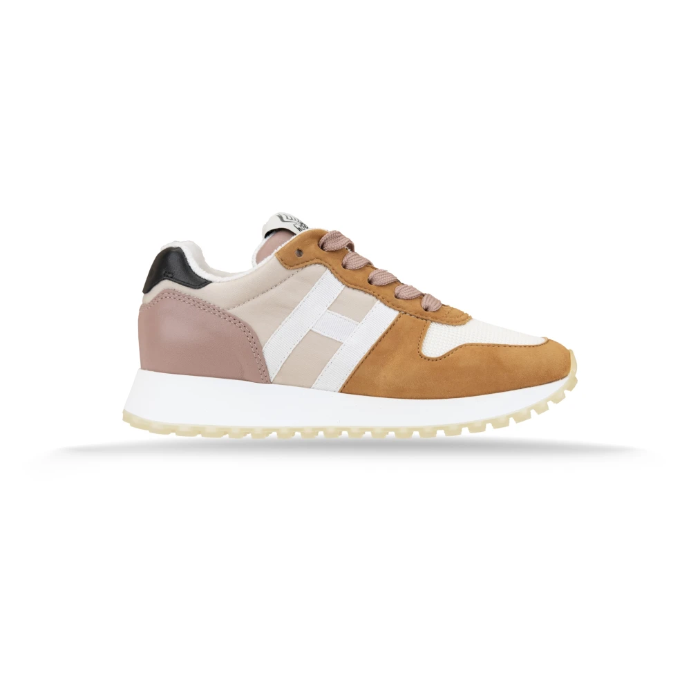 Hogan Leren en Suède Veterschoenen Dames Schoenen Veelkleurig Multicolor