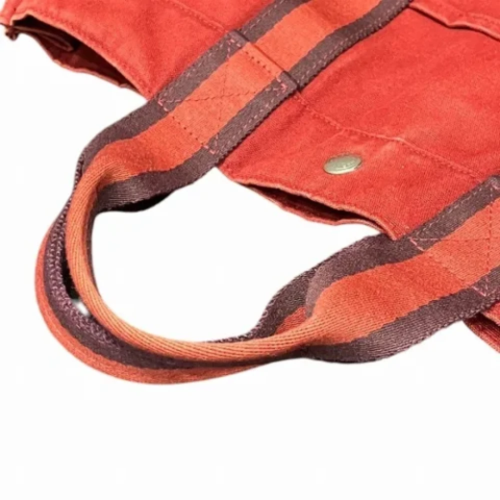 Hermès Vintage Pre-owned Canvas handbags Red Dames