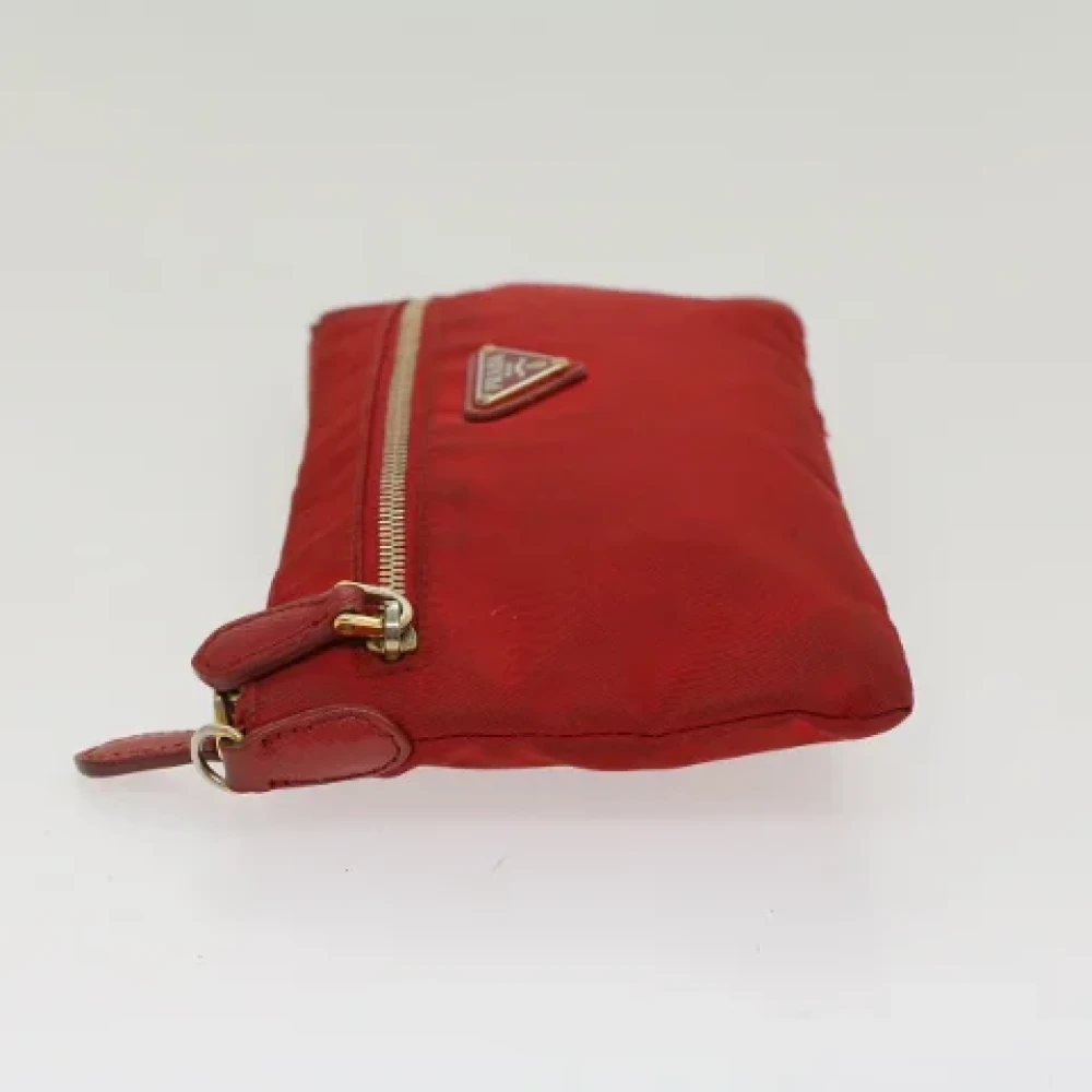 Prada Vintage Pre-owned Nylon pouches Red Dames