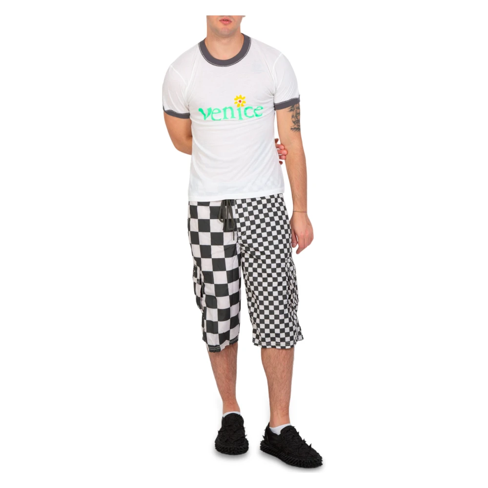 ERL Witte Venice Fitted Tee White Heren