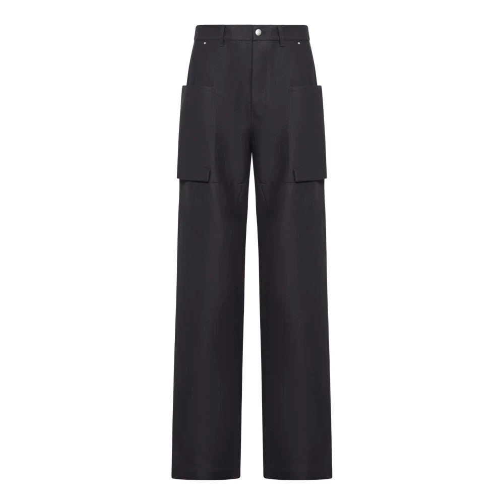 Rick Owens Black Pocket Trousers - Male - Straight Trousers - W31 - Trousers