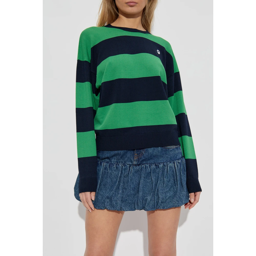 Coperni Trui met gestreept patroon Green Dames
