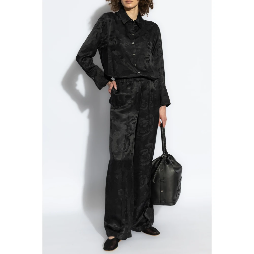 Kenzo Overhemd met bloemenpatroon Black Dames