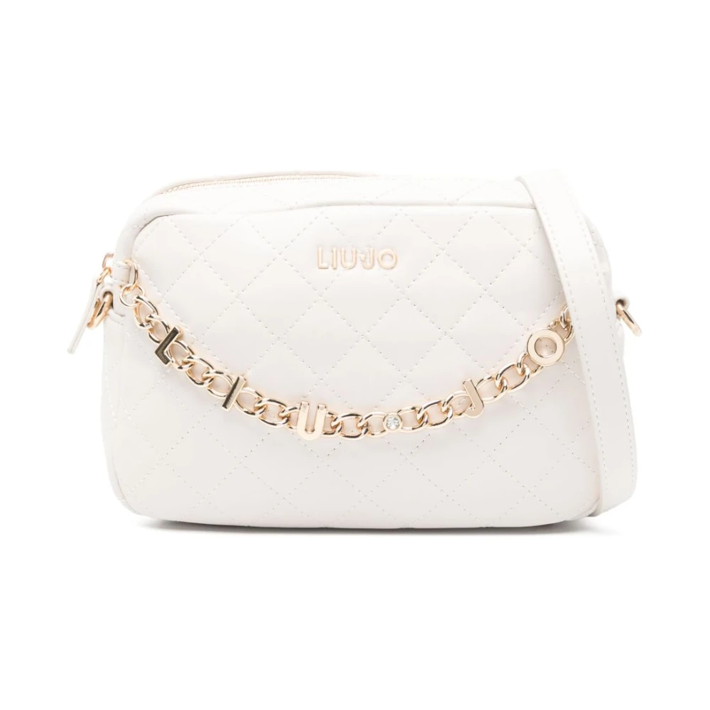 Liu Jo Beige Schoudertas met Kettingdetails Beige Dames