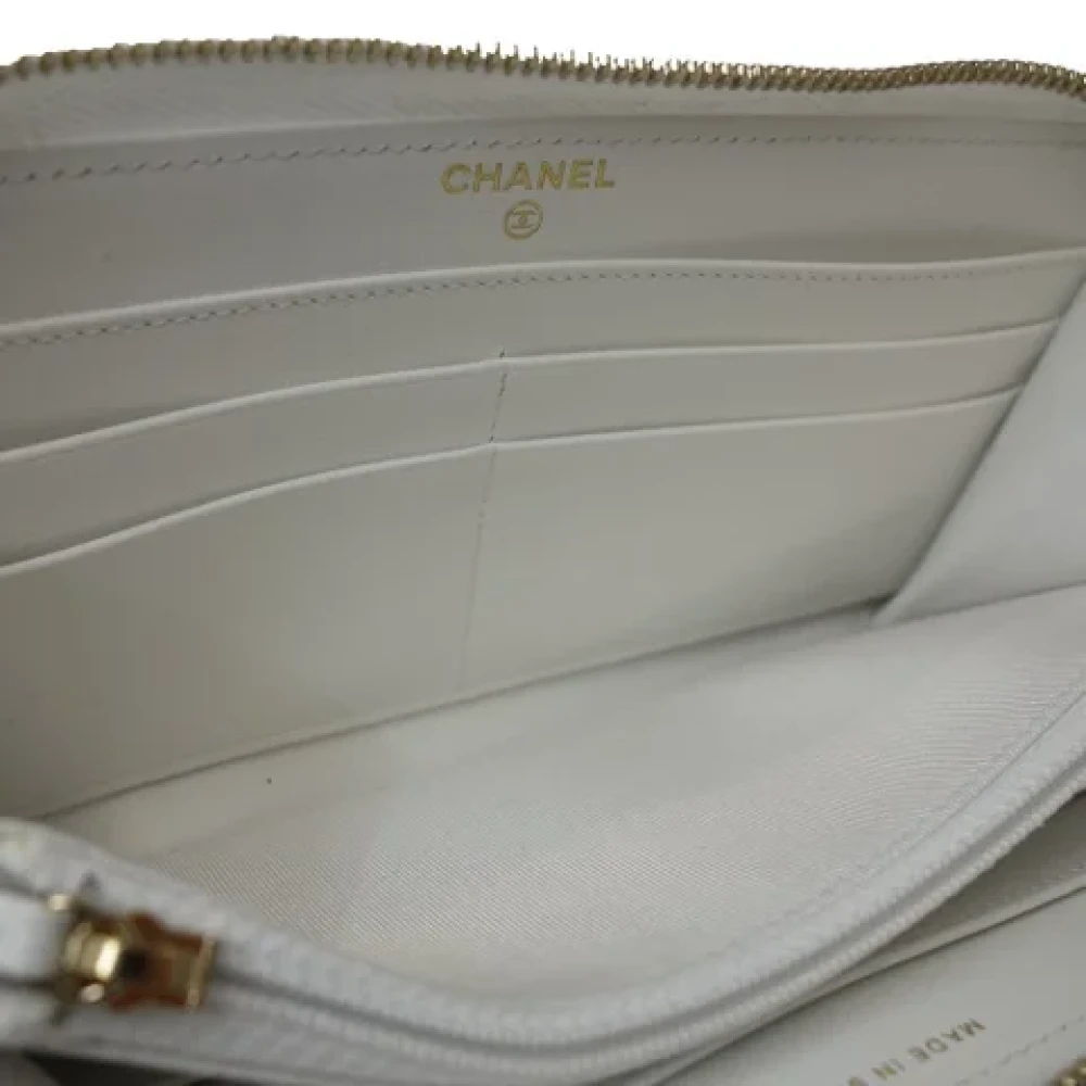 Chanel Vintage Pre-owned Leather wallets White Dames