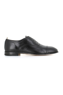 black-leather-derby-flat-shoes