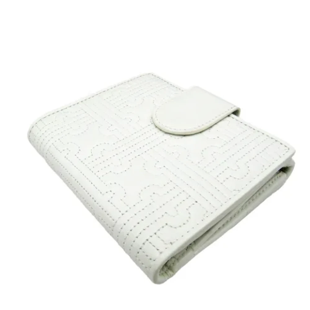 Bvlgari Vintage Pre-owned Leather wallets White Dames
