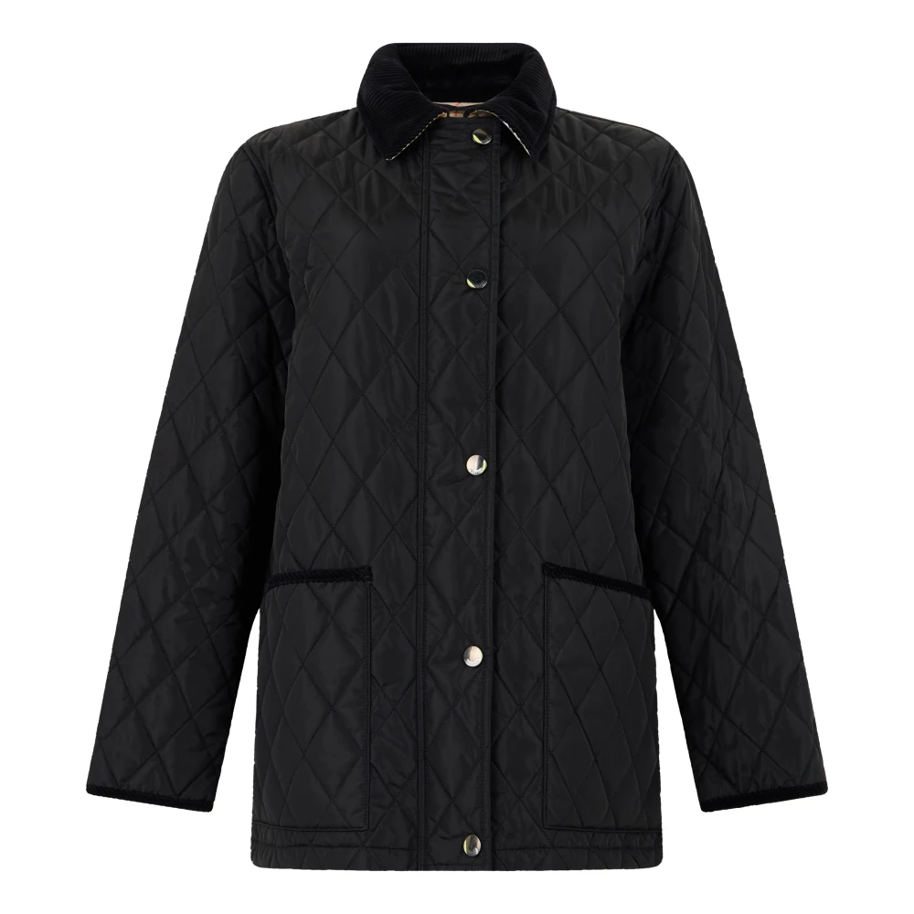 Burberry Donna Nero Giacca Trapuntata A Diamante - Immagine 3