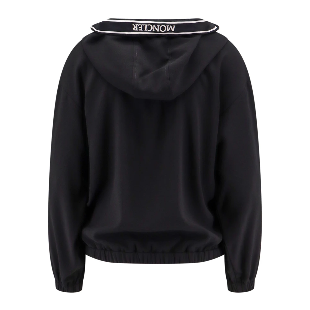 Moncler Hoodie met logopatch Black Dames