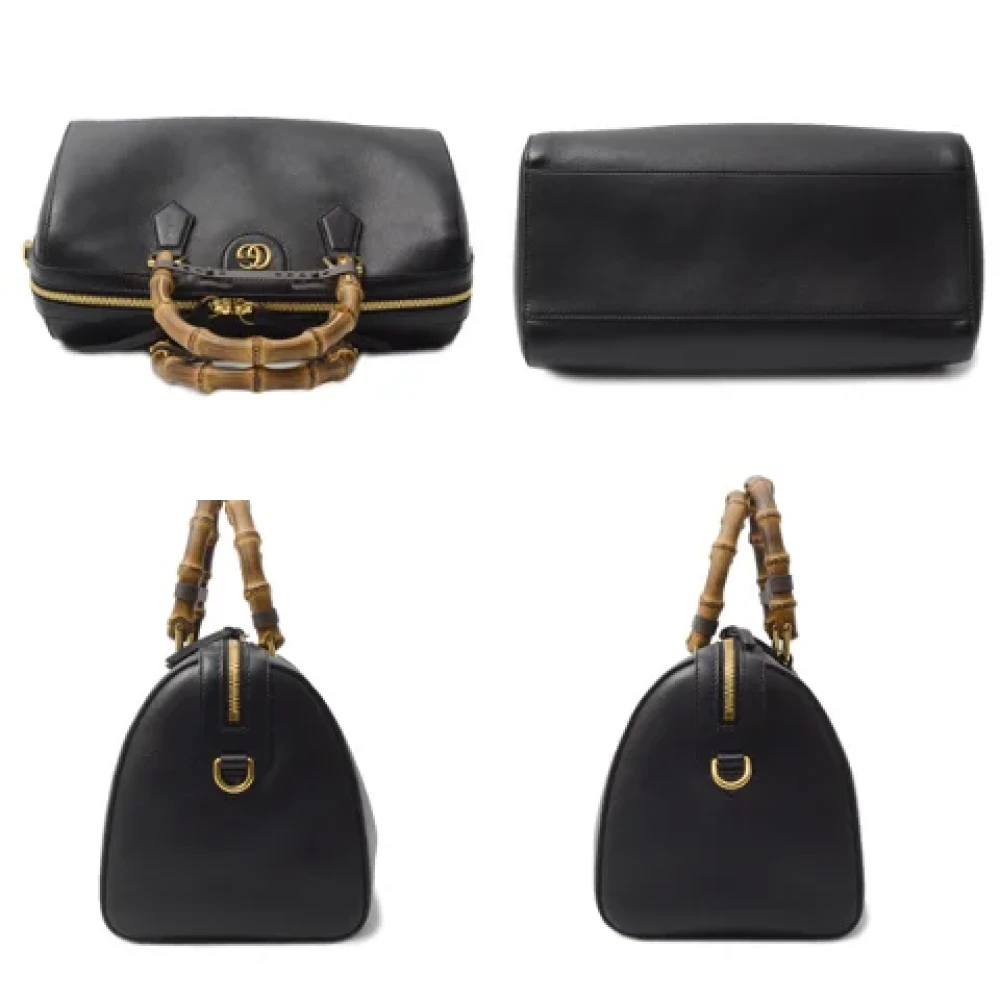 Gucci Vintage Pre-owned Leather handbags Black Dames