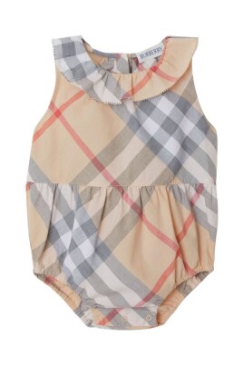enfants-robes-beige-avec-motif-vintage-check