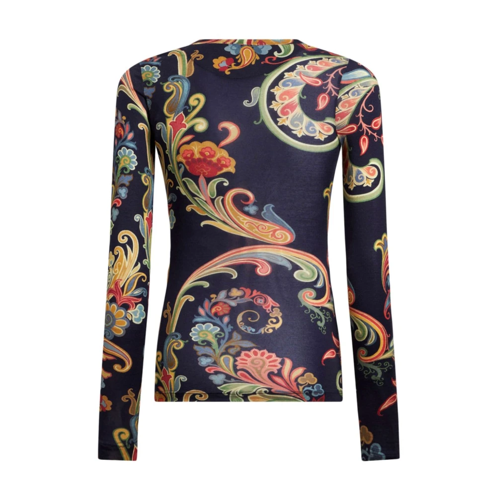 ETRO Paisley Print Crew Neck Sweater Multicolor Dames