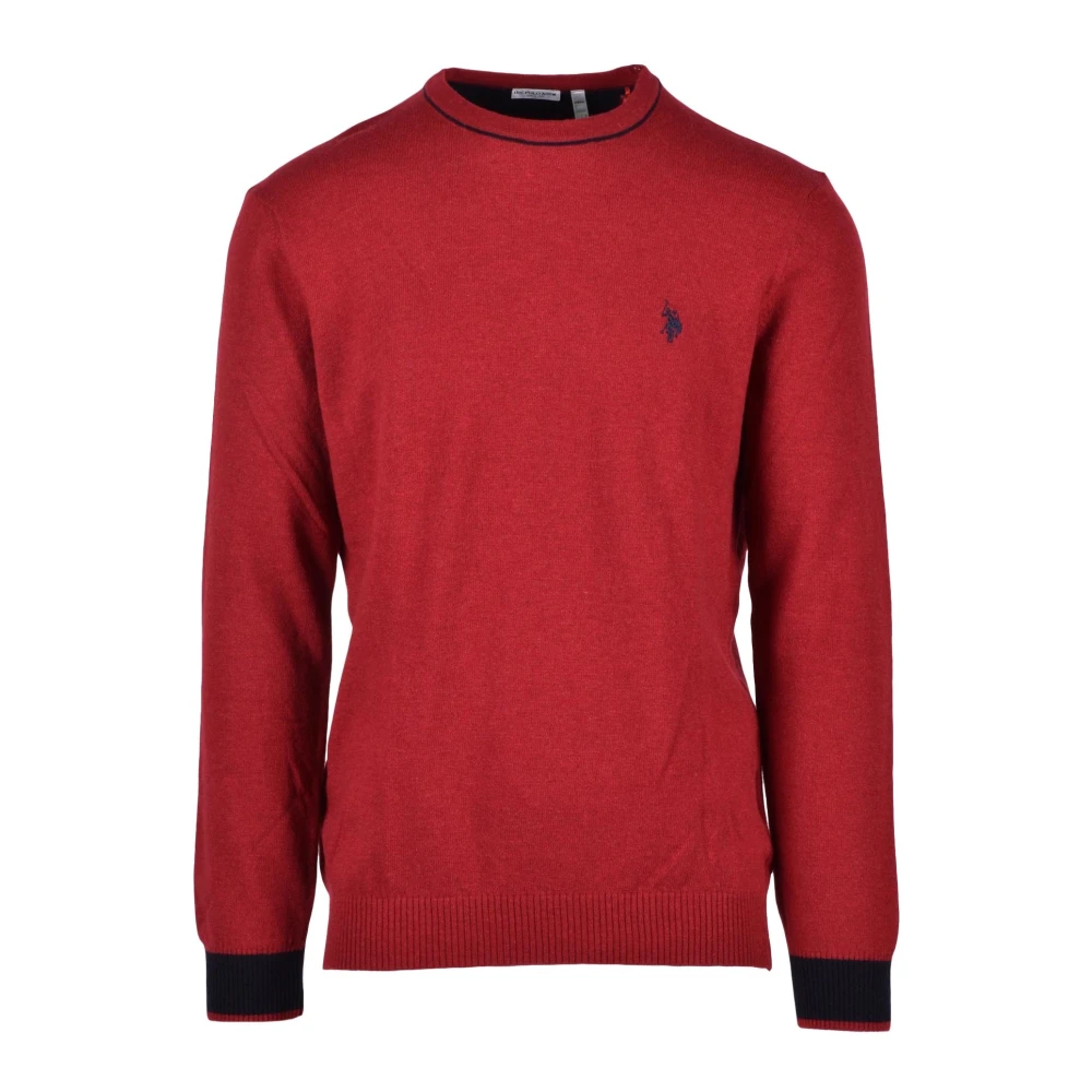 U.s. Polo Assn. Wolmix Gebreide Trui Red Heren