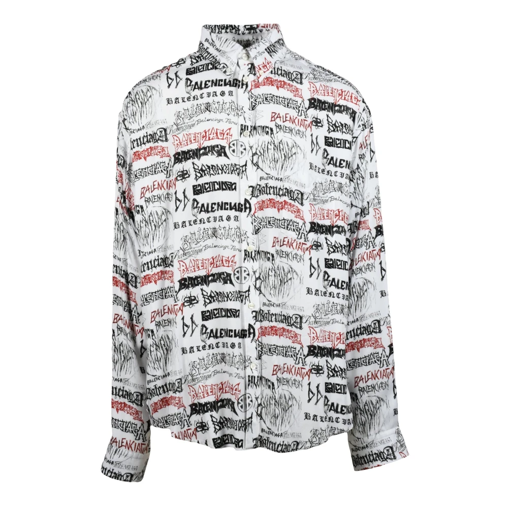 Balenciaga Stijlvolle Viscose Shirt Multicolor Heren