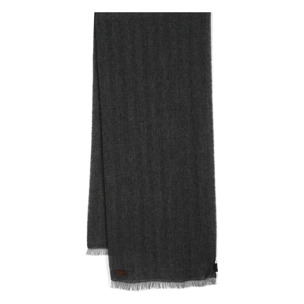 Canali Luxe Cashmere Sjaal Gemaakt in Italië Gray Heren
