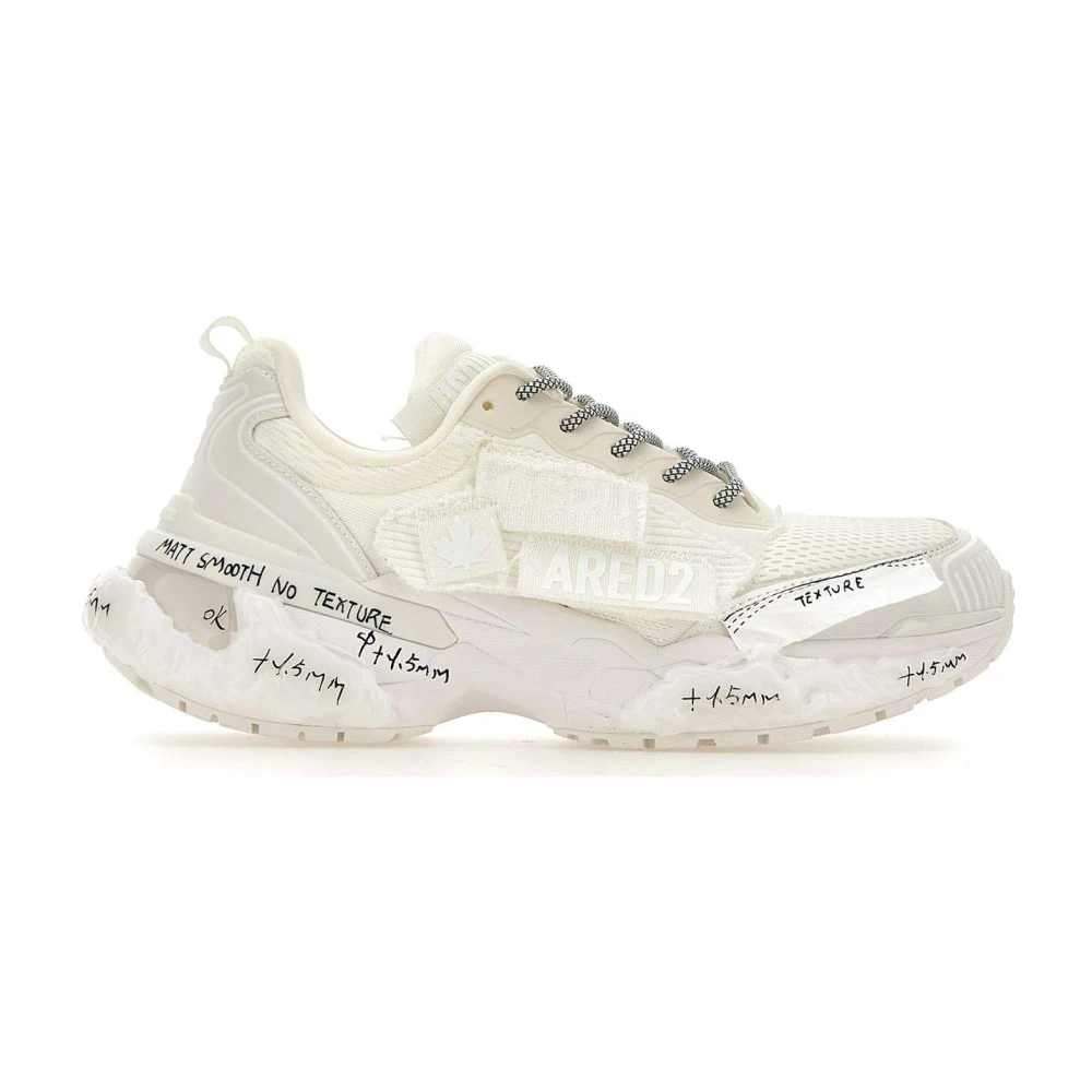 Dsquared2 Men's White Sneakers, 8 Uk, Faster Trainers
