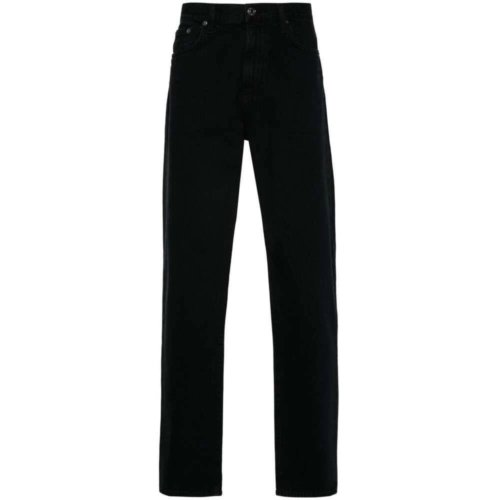 Agolde Zwarte Denim Straight Leg Jeans Black Heren
