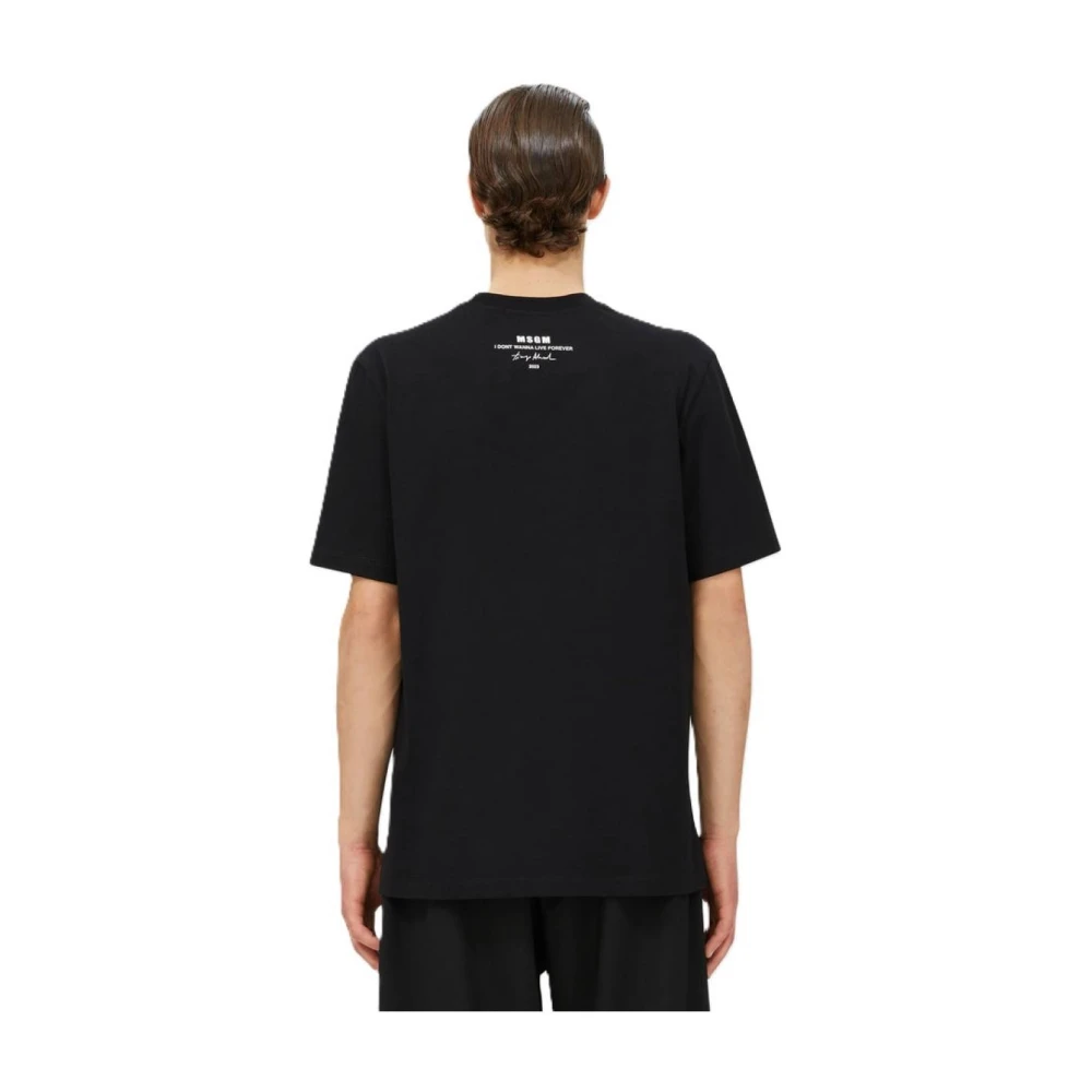Msgm Katoenen T-shirt Black Heren