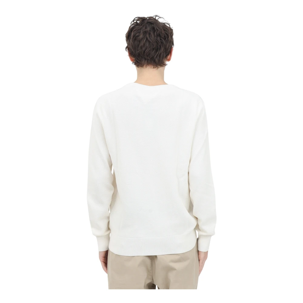 Tommy Hilfiger Crème Crewneck Sweater Lente Zomer Beige Heren