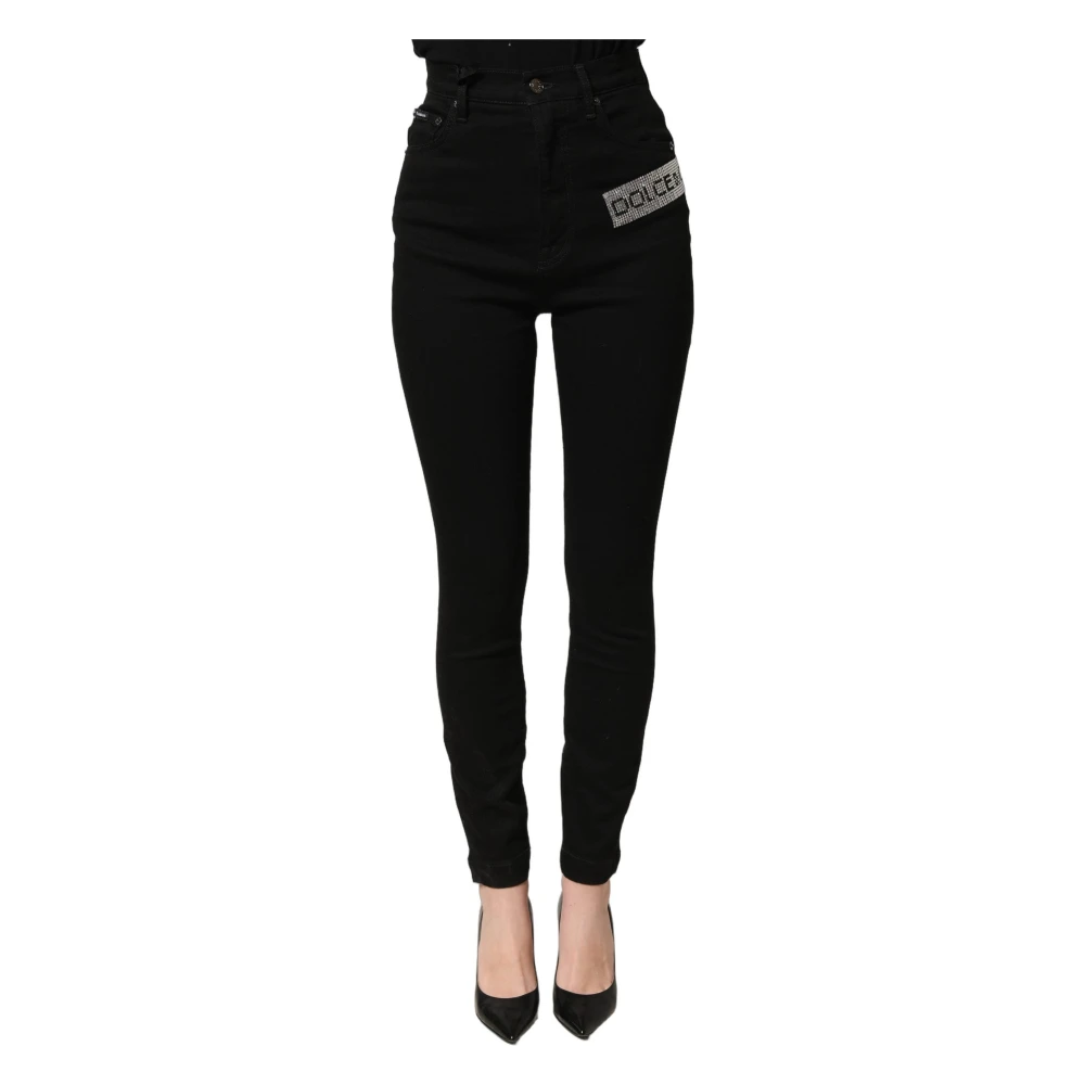 Dolce & Gabbana , Skinny Fit Jeans, Female, Black, Xs, Grace High-Waisted Jeans